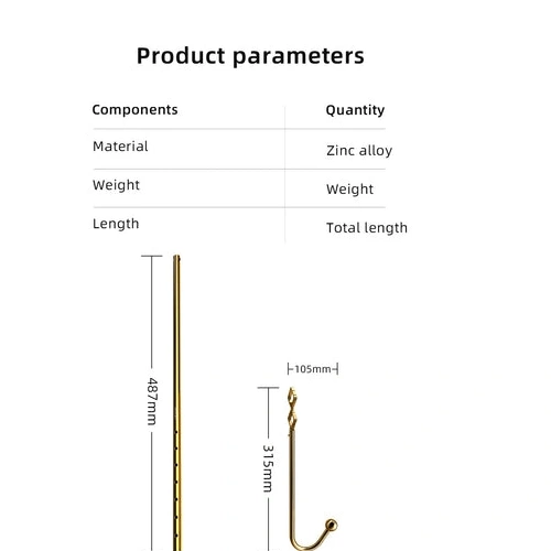 Anal Hooks AllNight Adjustable Golden LOCKINK Anal Hook 3867 Set 1006
